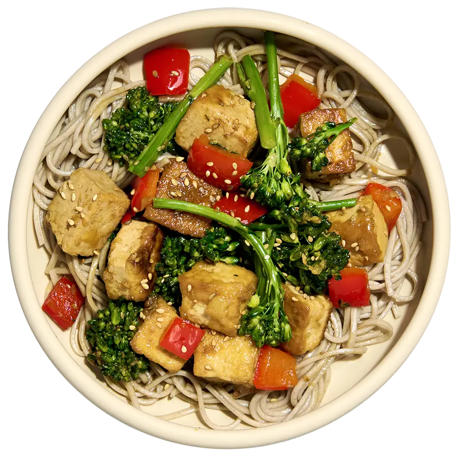 Tofu Noodle Stir-Fry plate