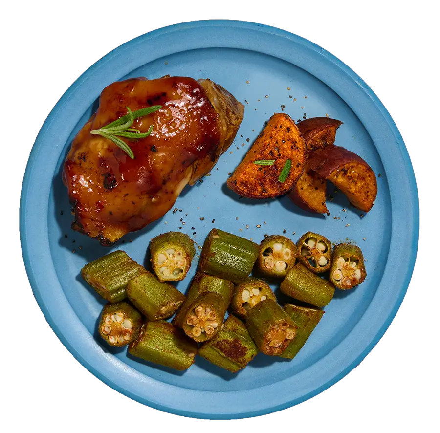 Barbecue Chicken Dinner plate