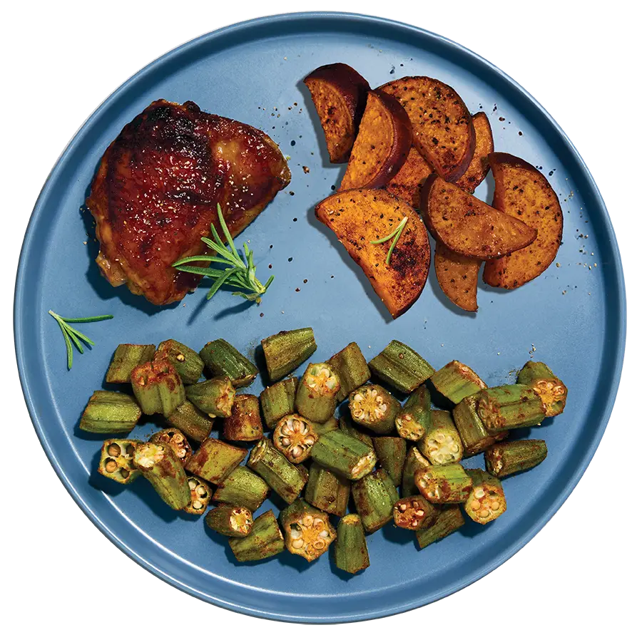Barbecue Chicken Dinner plate